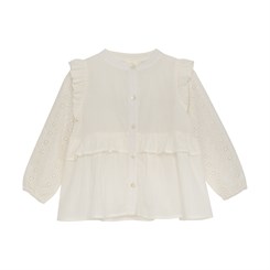 En Fant Shirt Broderie Anglaise - Eggnog