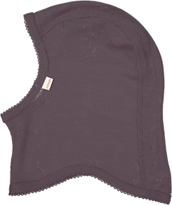 MarMar Balaclava (wool Pointelle) - Plum