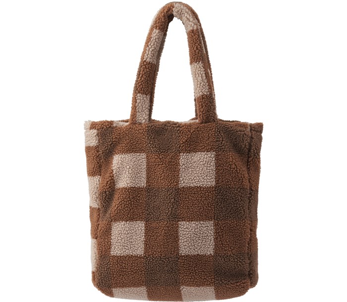 MarMar Teddy shopper skuldertaske - Chunky Hazel Check