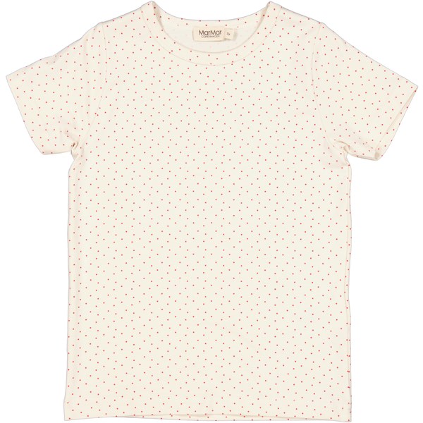 MarMar Tago rib t-shirt SS - Red Currant Dot