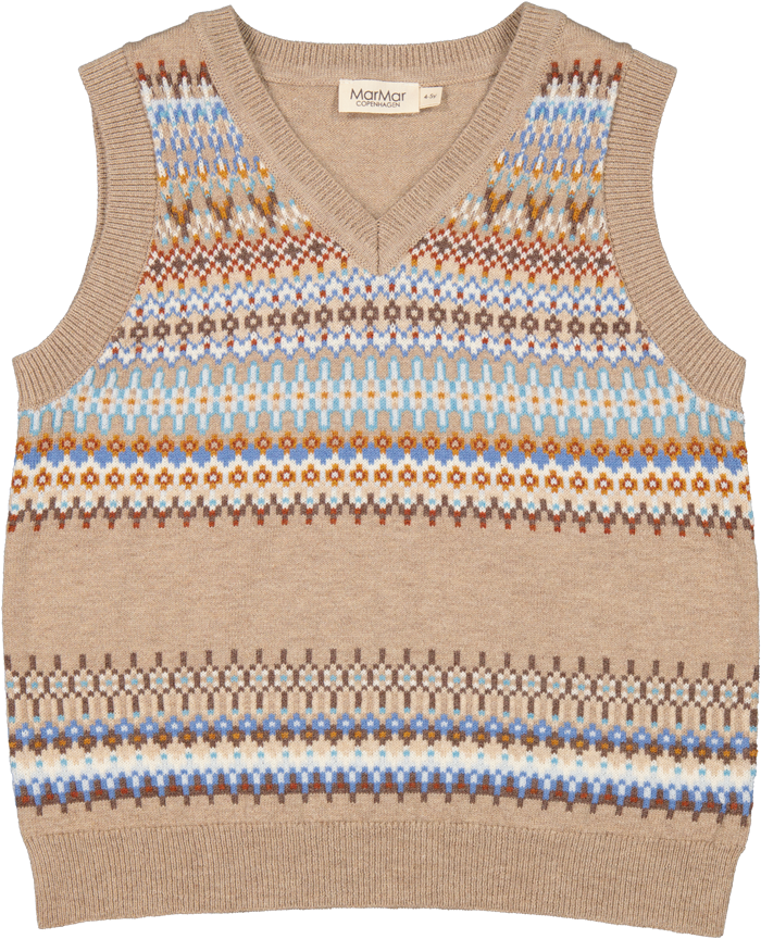 MarMar Tono strik vest - Driftwood Mix