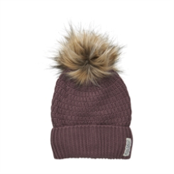 En Fant Beanie w fake fur (Fleece for) - Flint