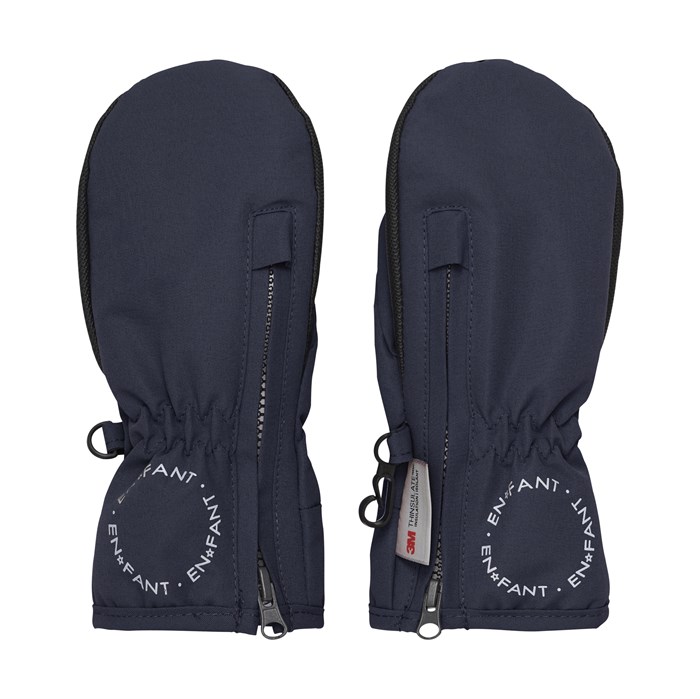 En Fant mittens w/zip - Parisian Night