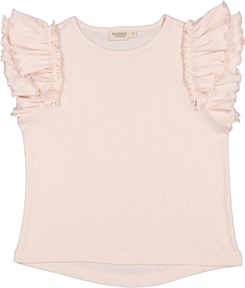 MarMar Tavora Frill top - Modal Pointelle - Pink Dahlia