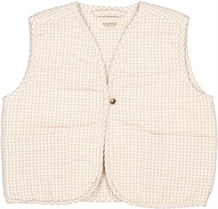 MarMar Jeva cotton vest - Grey Sand Gingham