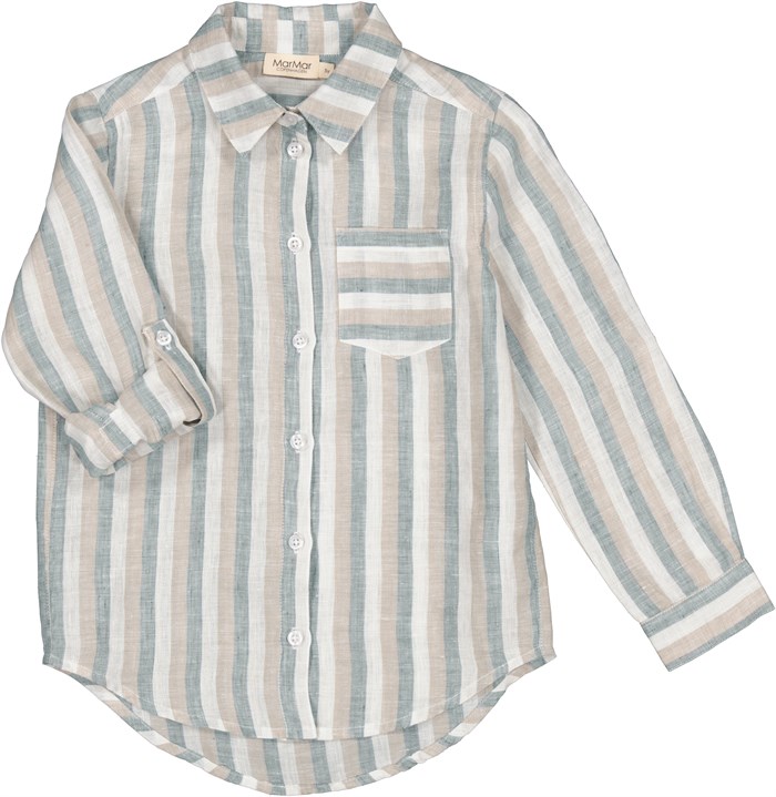 MarMar Tommy Shirt - Dusty Blue Stripe