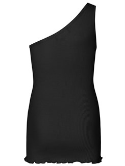 Rosemunde cotton one shoulder top - Black