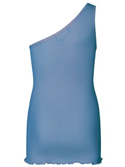 Rosemunde cotton one shoulder top - Blue heaven