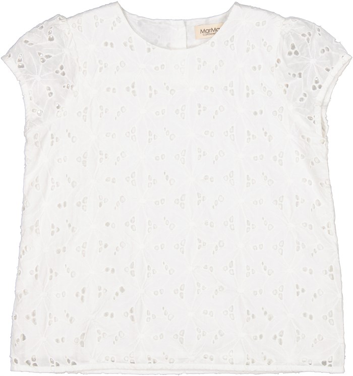 MarMar Tussa t-shirt, Broderie Anglaise - Cloud