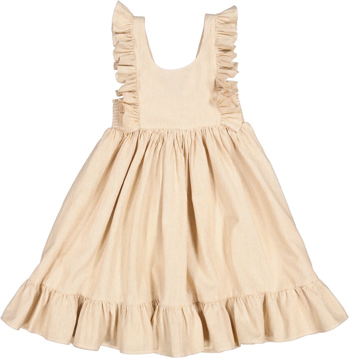 MarMar dress, Danita frill - Dijon Stripe