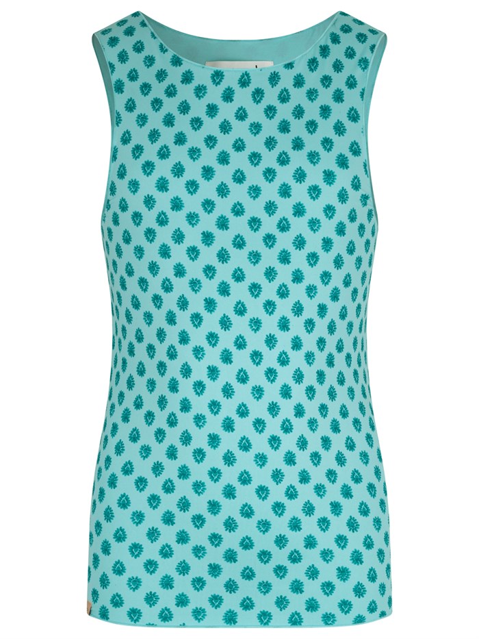 Rosemunde top - Aqua fated paisley print