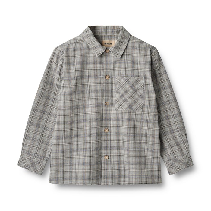 Wheat Shirt Oscar - Cloudy blue check