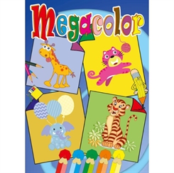 Mega color malebog, 160 sider, 29x21cm