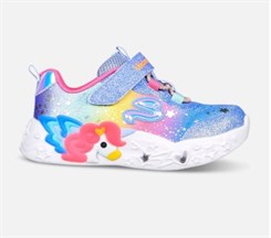 Skechers Girls unicorn Lights - Unicorn Charmer - Blue multicolour (blinke sneakers)