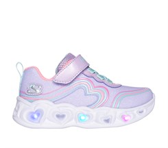 Skechers Girls Lighted Hearts - Turqouise Multicolor (blinke sneakers)