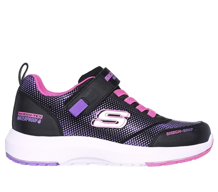 Skechers Girls Dynamic Tread - WATERPROOF - Black/hot pink