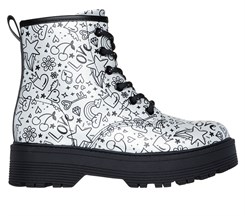 Skechers Girls Gravlen - Doodle down - Silver/black