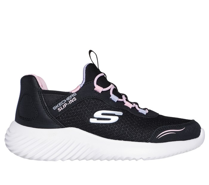 Skechers Girls Slip-Ins Bungee Sneaker W/ Air Cooled - Black