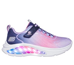 Skechers Girls Rainbow Cruisers - Navy Multicolor (blinke sneakers)