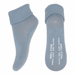 Rutschfeste Melton-Socken – Faded Denim