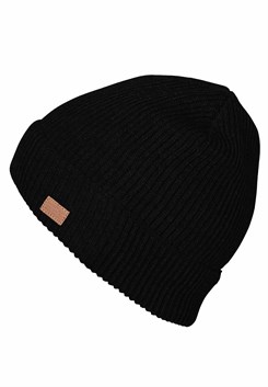 Melton basic beanie - Black