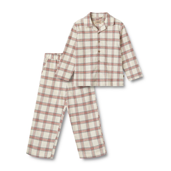 Wheat Pyjamas Madison - Eggshell check