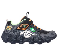 Skechers Boys Skech-O-Saurus Light rapid - Black multi (Blinke sko!)