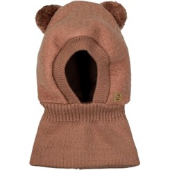 Mikk-Line Airwool Balaclava w Knit - Burlwood