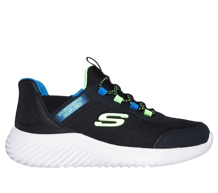 Skechers Boys Bounder - Brisk burst - Slip-Ins - Black Blue