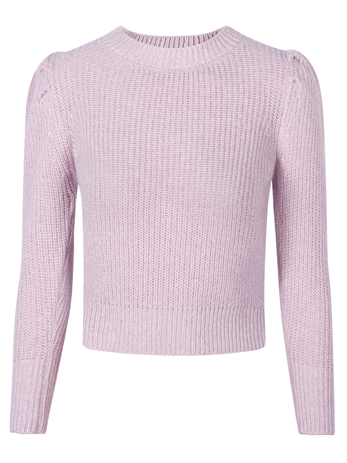 Rosemunde pullover strik - Iris purple melange