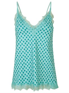 Rosemunde top - Aqua fated paisley print