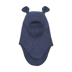 Huttelihut cotton fleece bear balaclava w/ears - Navy Melange