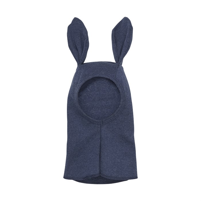 Huttelihut rib balaclava w/ears - Navy Melange