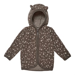 Huttelihut Jackie jacket w/ears wool fleece - Brown