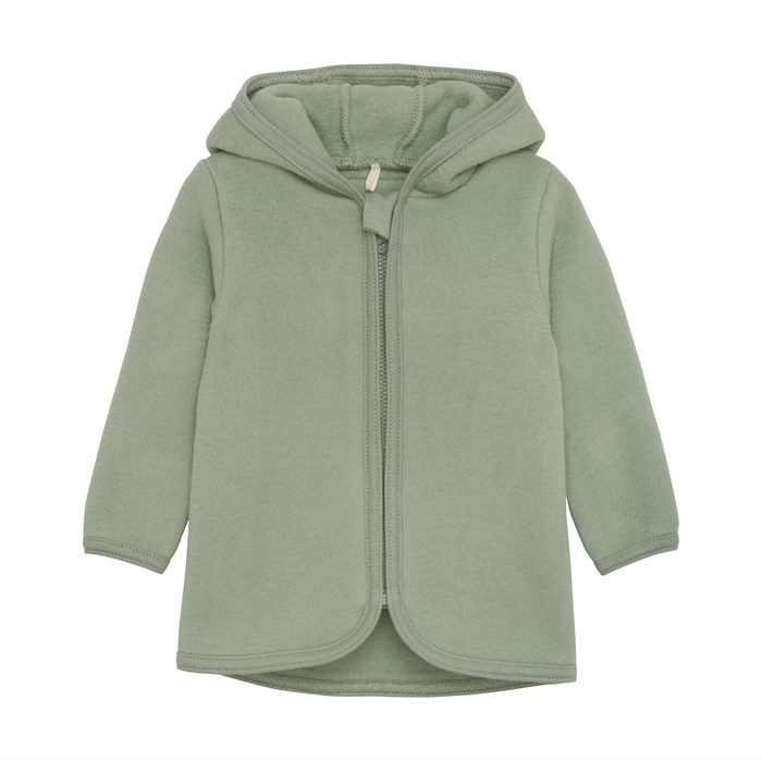 Huttelihut jacket w/ears - Cotton fleece - Sea Spray