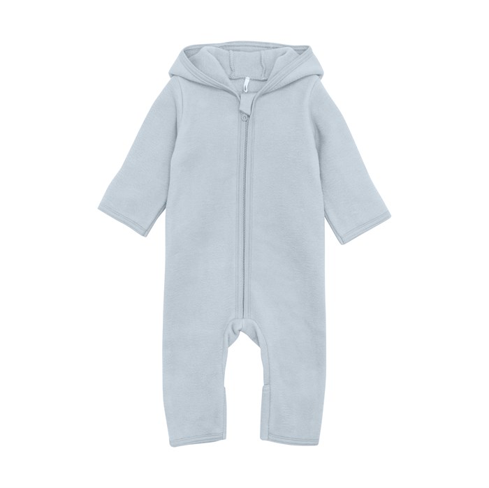 Huttelihut Pram suit w/ears - Cotton fleece - Celestial Blue