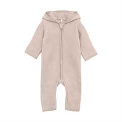 Huttelihut Pram suit w/ears - Cotton fleece - Almond Peach