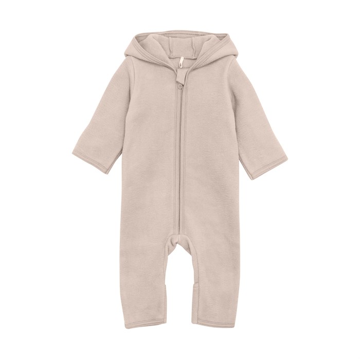 Huttelihut Pram suit w/ears - Cotton fleece - Almond Peach