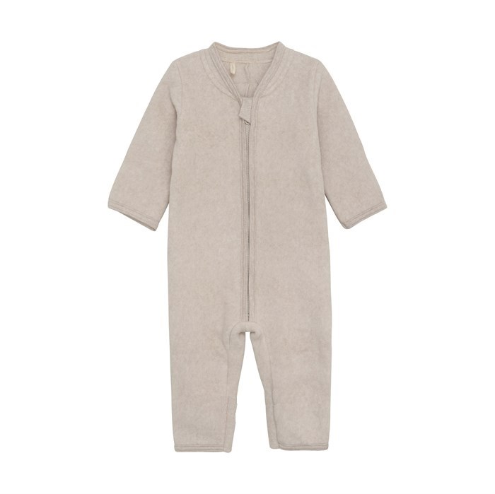 Huttelihut Pram suit - Cotton fleece - Camel Melange