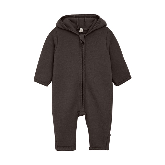 Huttelihut Pram suit - wool fleece - Raisin