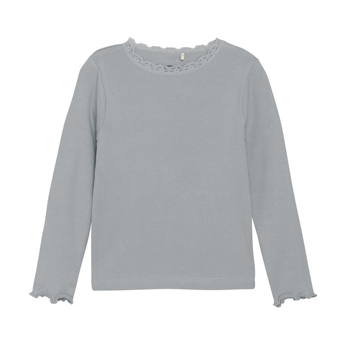 Huttelihut rib t-shirt LS - Quarry