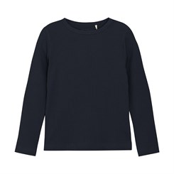 Huttelihut rib t-shirt LS - Dark Navy