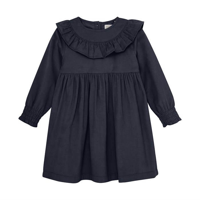 Huttelihut Corduroy dress LS - Dark Navy