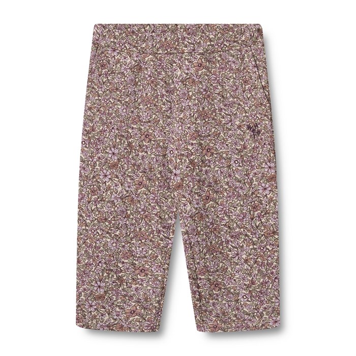 Wheat sweatpants Eline - Lilac flowers