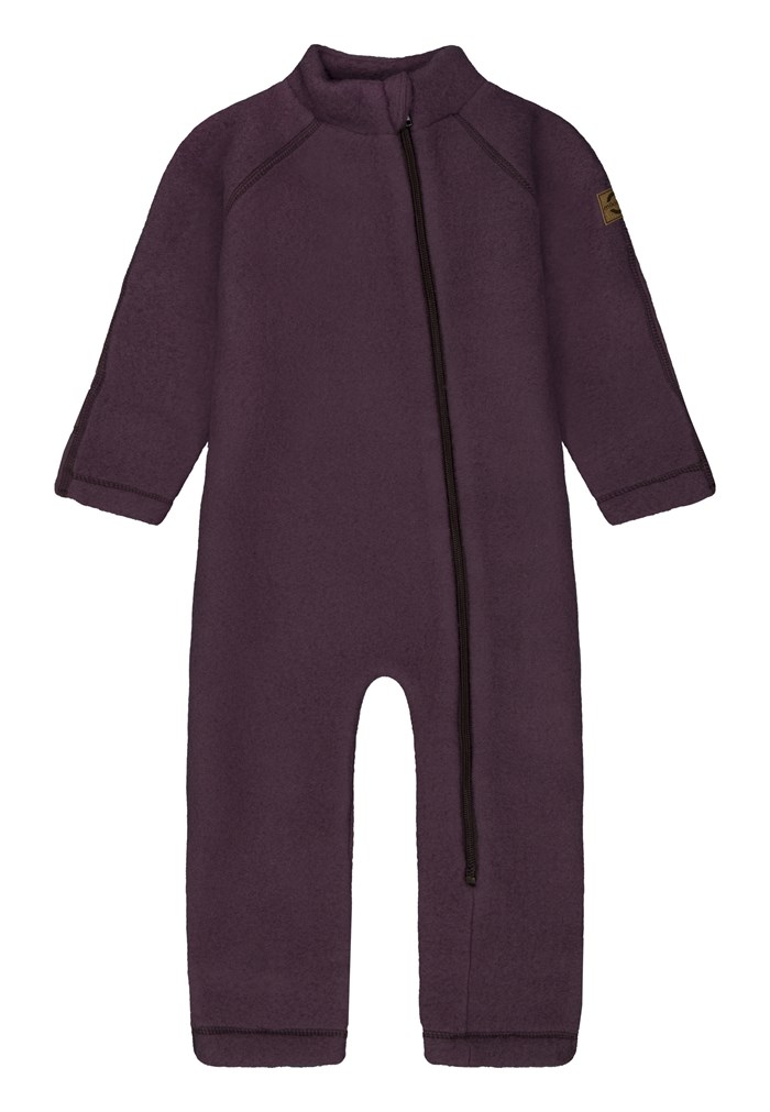 Mikk-Line merino wool suit w/zip - Huckleberry