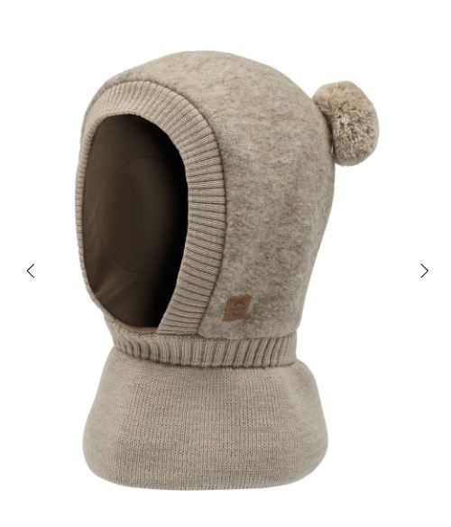 Mikk-Line Airwool Balaclava w Knit - Melange Denver