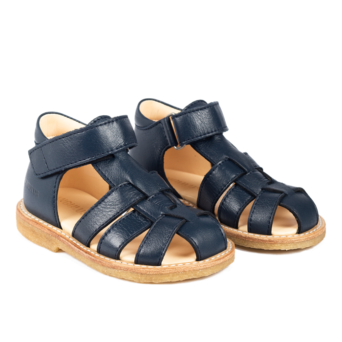 Angulus Begyndersandal med velcro (normal til bred pasform) - Navy