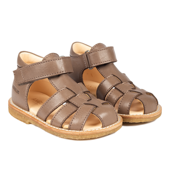 Angulus Begyndersandal med velcro (normal til bred pasform) - Taupe