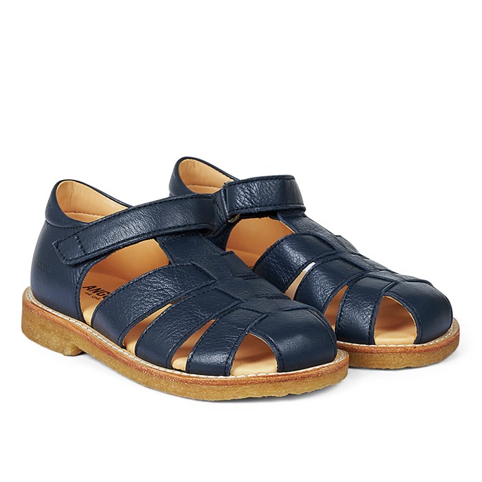 Angulus sandal med justerbar velcro - Navy