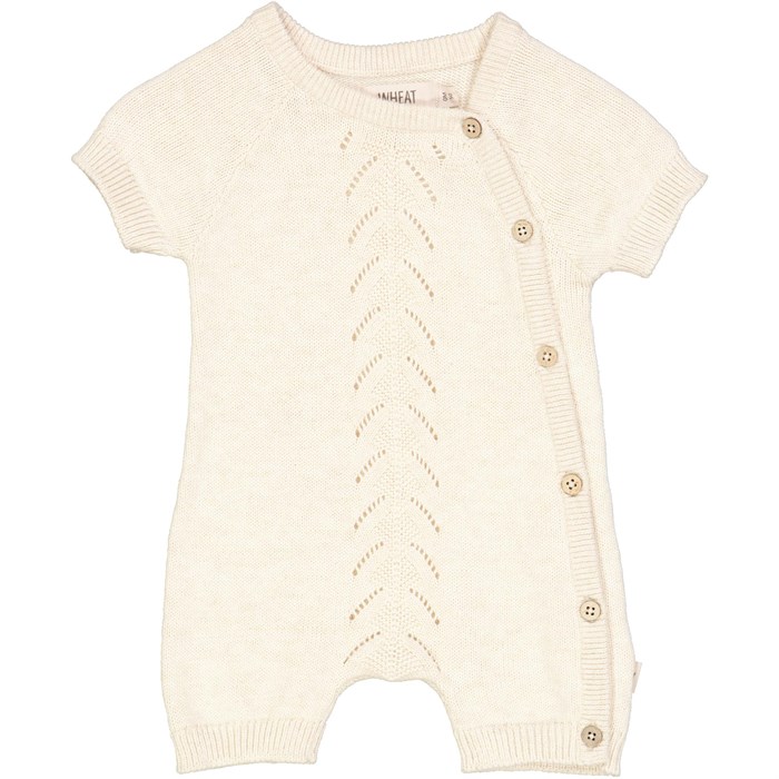 Wheat knit playsuit Alberta - Cloud melange